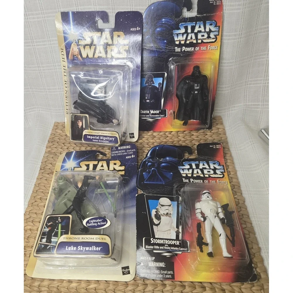 Lot Of 4 Vintage Star Wars‎ Kenner Hasbro Figures 2003 1995 New Original Sealed